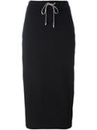 Rick Owens Drkshdw Fitted Mid Skirt, Women's, Size: Medium, Black, Cotton