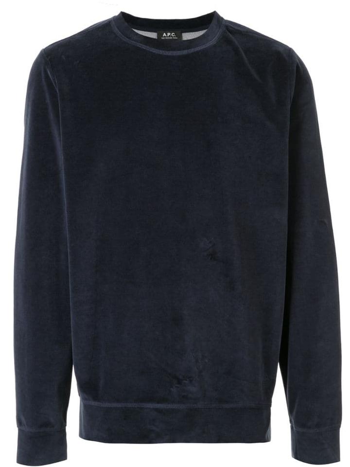 A.p.c. Crew-neck Sweatshirt - Blue
