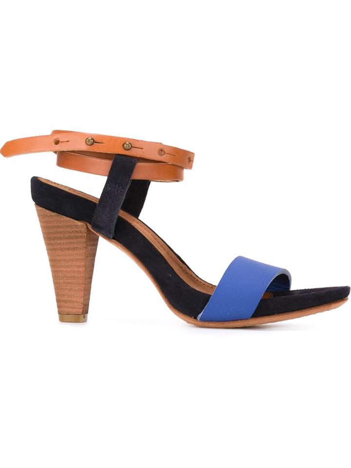 Humanoid Saldo Sandals, Women's, Size: 36, Blue, Leather/suede