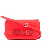 Moschino - Logo Cross Body Bag - Women - Leather - One Size, Red, Leather