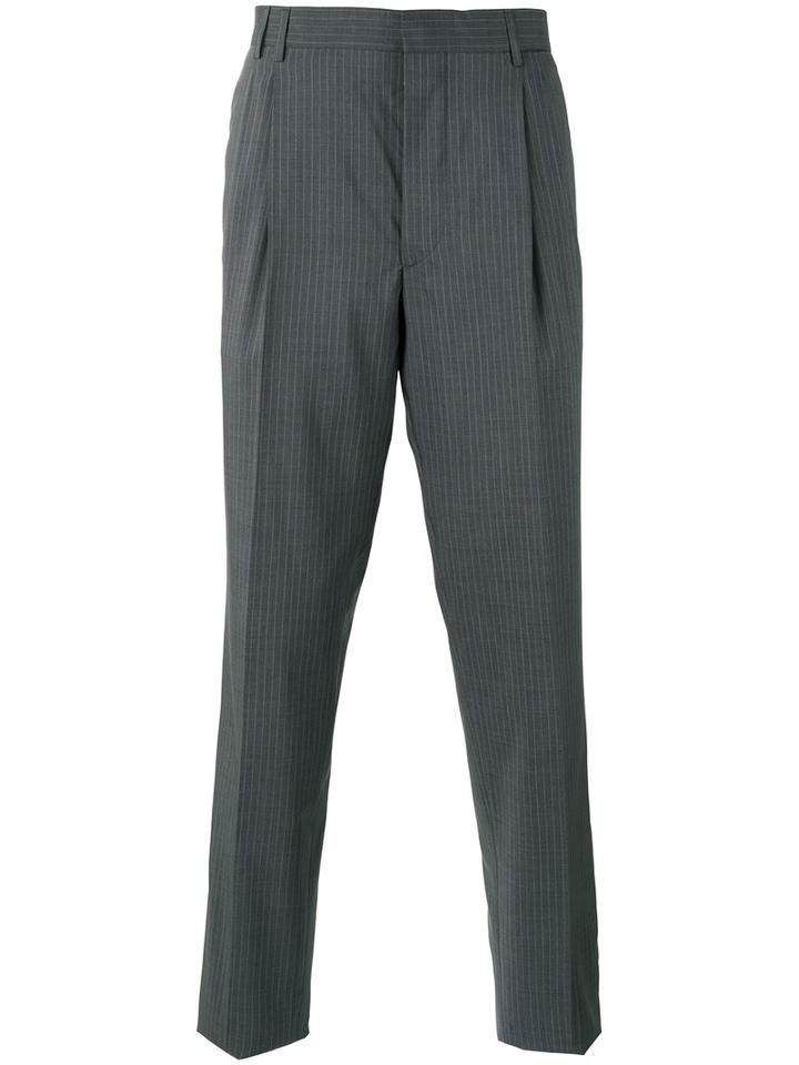 Prada Tailored Trousers, Men's, Size: 44, Grey, Silk/viscose/wool