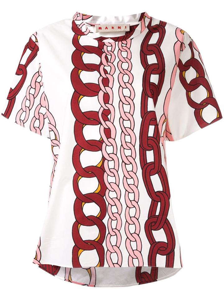 Marni Chaine Print T-shirt - Red