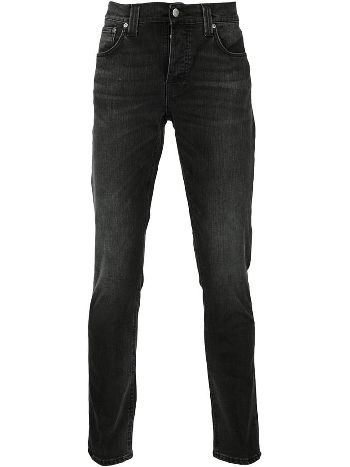 Nudie Jeans Co Grim Tim Jeans, Men's, Size: 31/32, Black, Organic Cotton/spandex/elastane