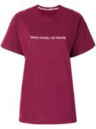 F.a.m.t. Need Money Not Friends T-shirt - Pink & Purple