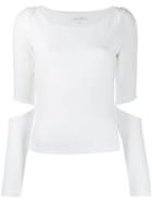 Patrizia Pepe Fitted Cut-out Top - White