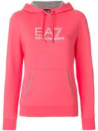 Ea7 Emporio Armani Logo Hoodie - Pink & Purple