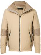 Roar Embellished Zip-up Jacket - Brown