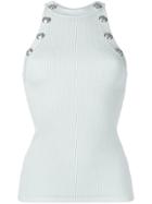 Balmain Buttoned Detailed Tank Top - Blue