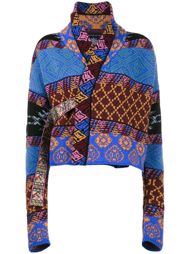 Etro Patchwork Wraparound Cardigan - Multicolour
