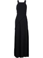 Mugler Wrap Detail Pleated Dress