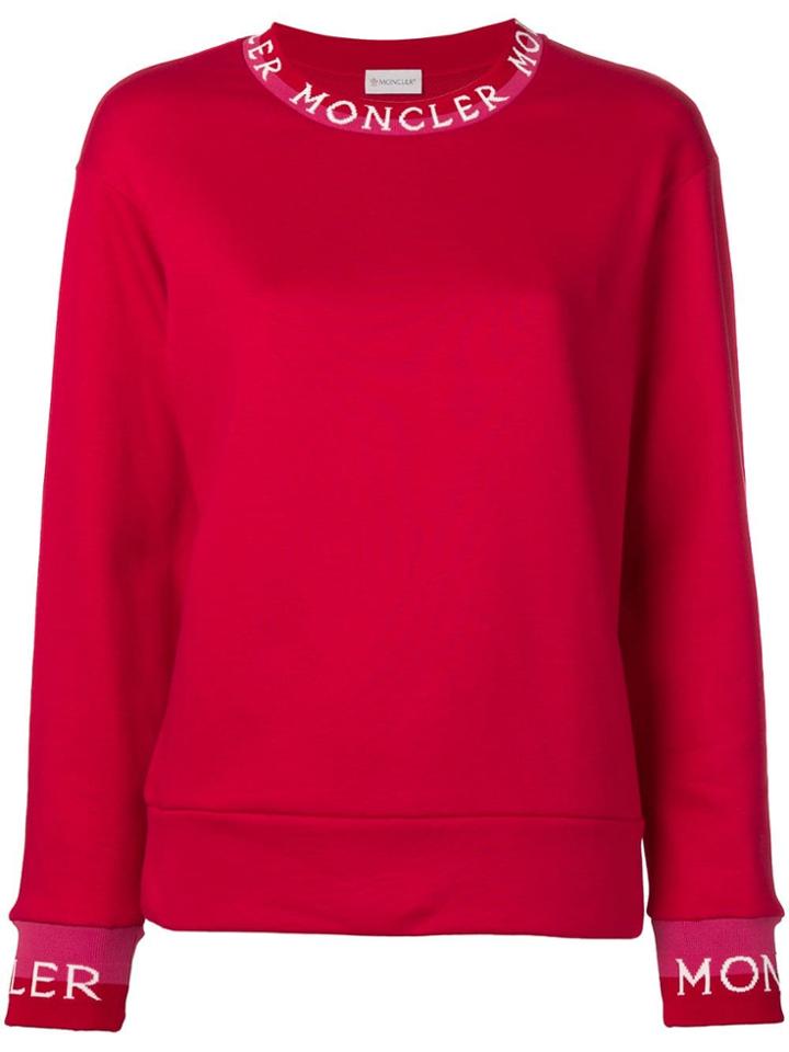 Moncler Long Neckline Jumper - Red