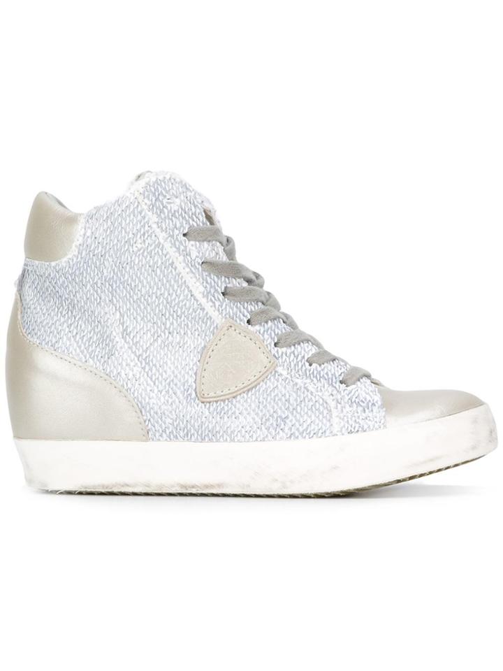 Philippe Model Panelled Hi-top Sneakers - Blue