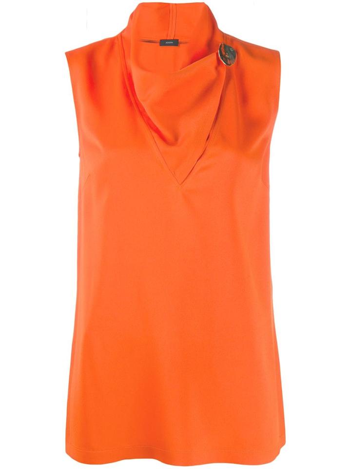 Joseph Cowl-neck Sleeveless Top - Orange