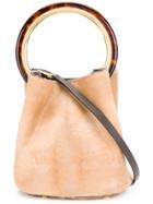 Marni Pannier Textured Bucket Bag - Nude & Neutrals