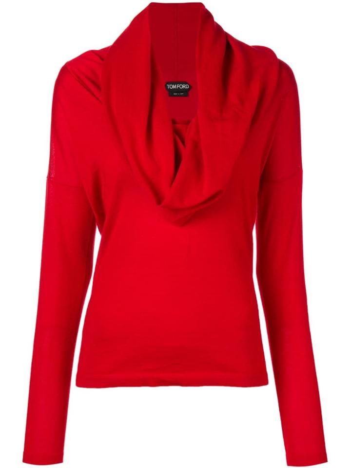 Tom Ford Cowl Neck Sweater - Red