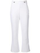 Msgm High-waist Button Trousers - White