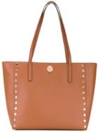 Rivington Studded Tote Bag - Women - Leather/metal - One Size, Brown, Leather/metal, Michael Michael Kors