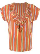 Versace Vintage Ruffled Collar Top