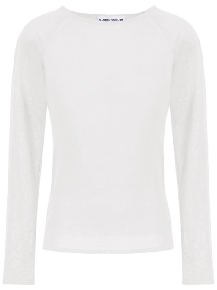 Gloria Coelho Slim Knit Blouse - White