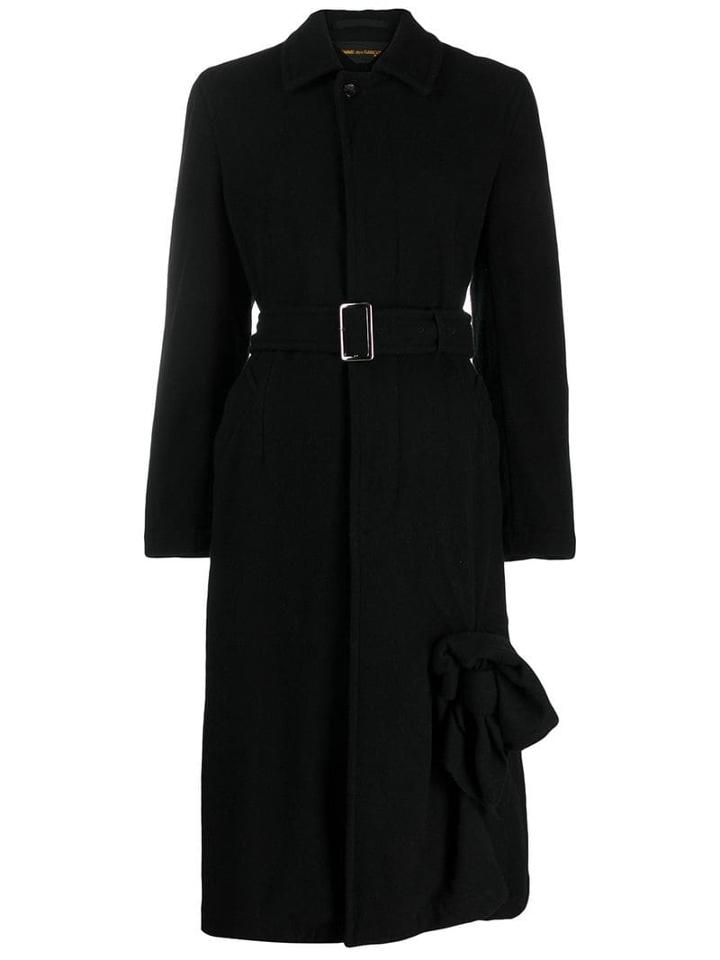 Comme Des Garçons Pre-owned Long Belted Coat - Black
