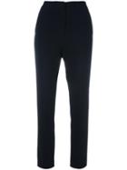 Msgm High Waist Trousers, Women's, Size: 38, Black, Polyester/acetate/viscose