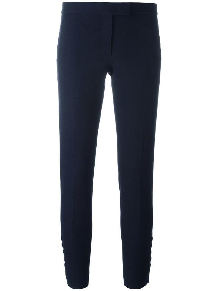 Joseph Buttoned Detail Cropped Trousers - Blue