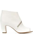Maison Margiela Open Toe Booties, Women's, Size: 37, White, Leather