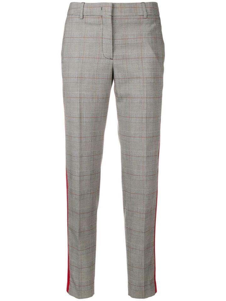 Ps By Paul Smith Checked Cropped Trousers - Grey