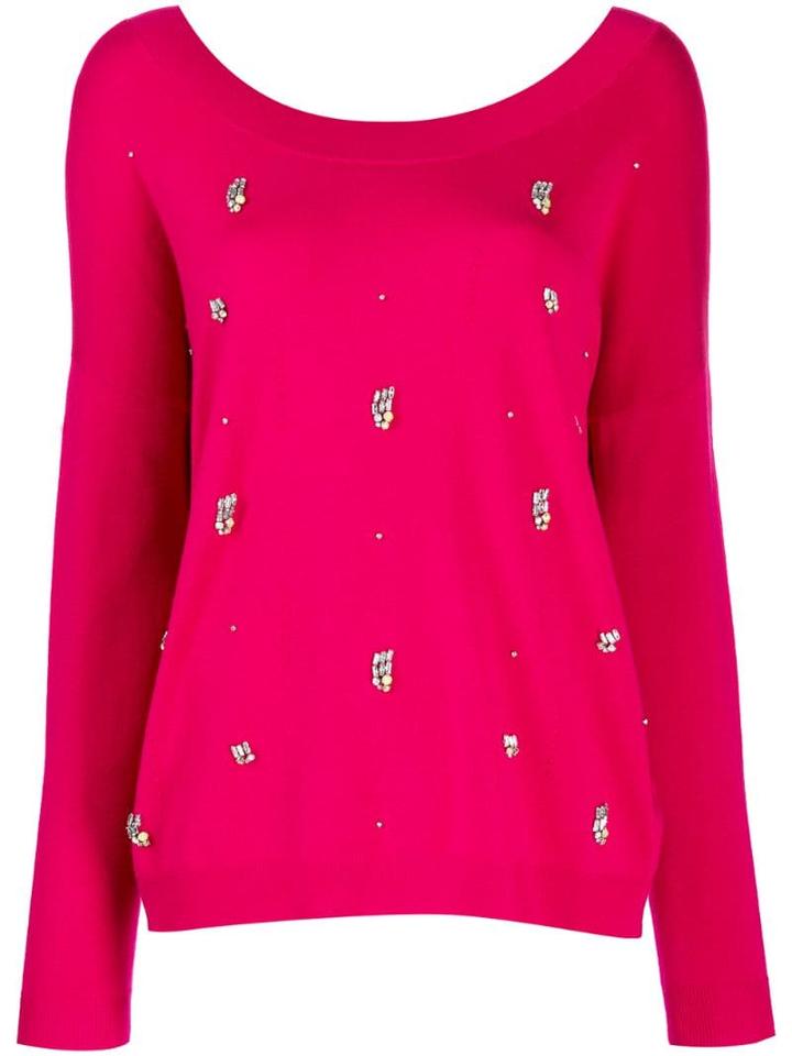 Liu Jo Crystal-embellished Jumper - Pink
