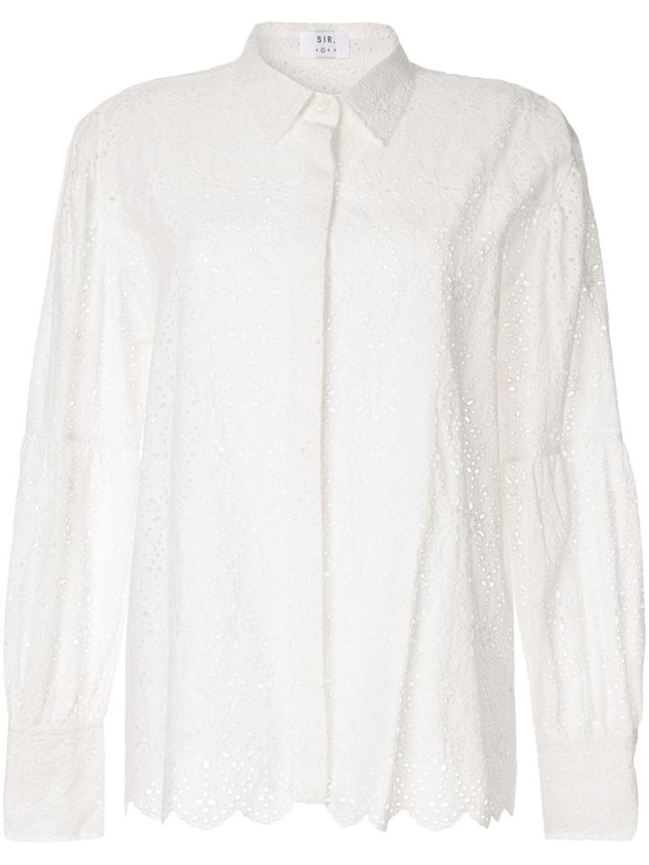 Sir. Amelie Embroidered Shirt - White