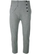 Lost & Found Ria Dunn Cropped Trousers, Women's, Size: Medium, Grey, Cotton/acrylic/polyamide/wool