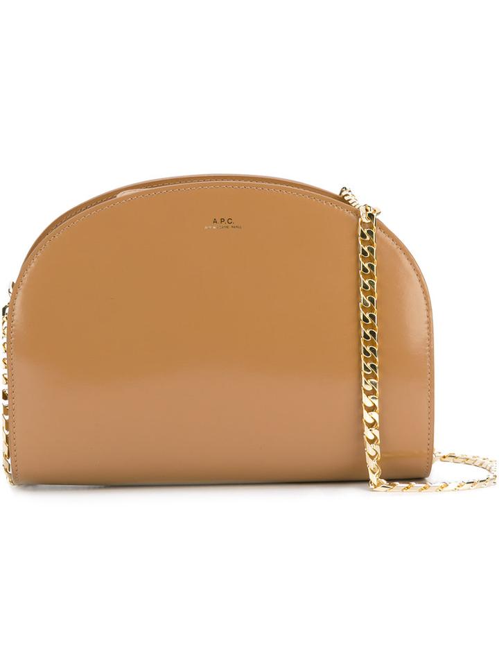 A.p.c. Chain Strap Crossbody Bag, Women's, Nude/neutrals, Leather
