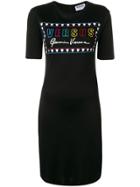 Versus Printed Slim Fit T-shirt Dress - Black