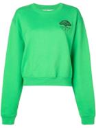 Off-white Arrow Embroidered Logo Sweater - Green