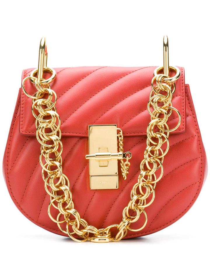 Chloé Drew Bijou Mini Shoulder Bag - Red