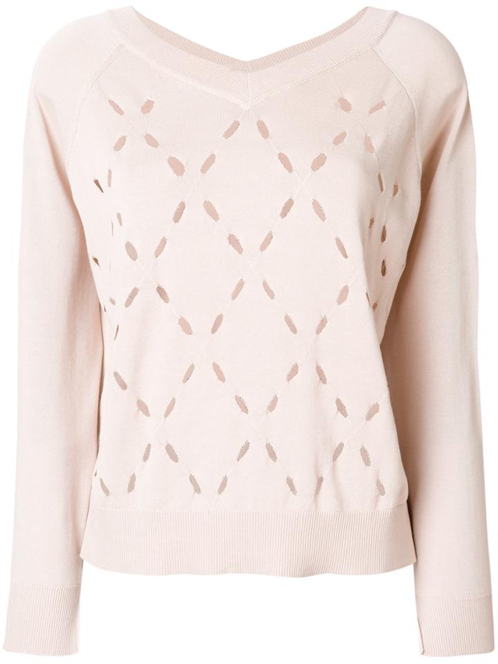 Zanone Perforated Knit Top - Nude & Neutrals