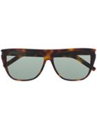 Saint Laurent Eyewear Sl1 Slim Sunglasses - Brown