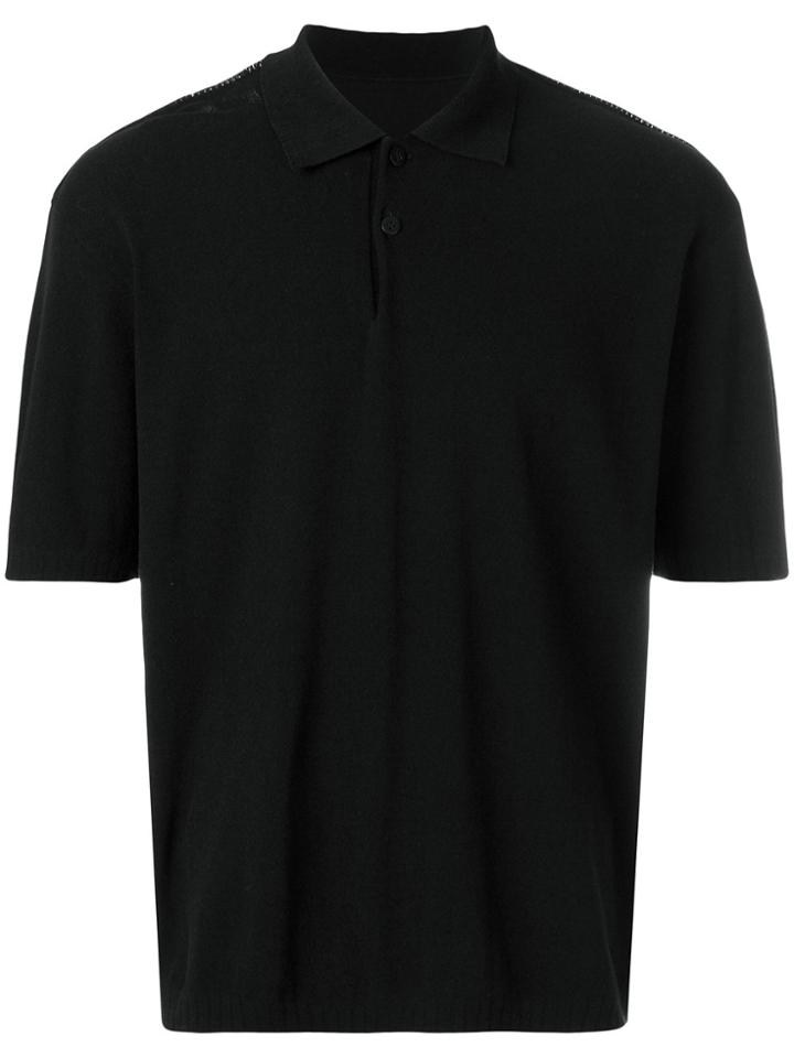 Issey Miyake Plain Polo Shirt - Black