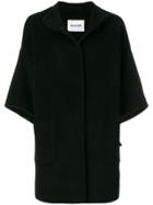 Ava Adore Star Panel Oversized Coat - Black