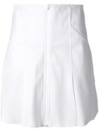 Ktz Pleated Mini Skirt, Women's, Size: S, White, Polyester