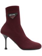 Prada Sock Ankle Boots - Red