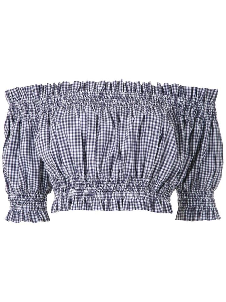 Andrea Bogosian Pri Check Cropped Top - Purple