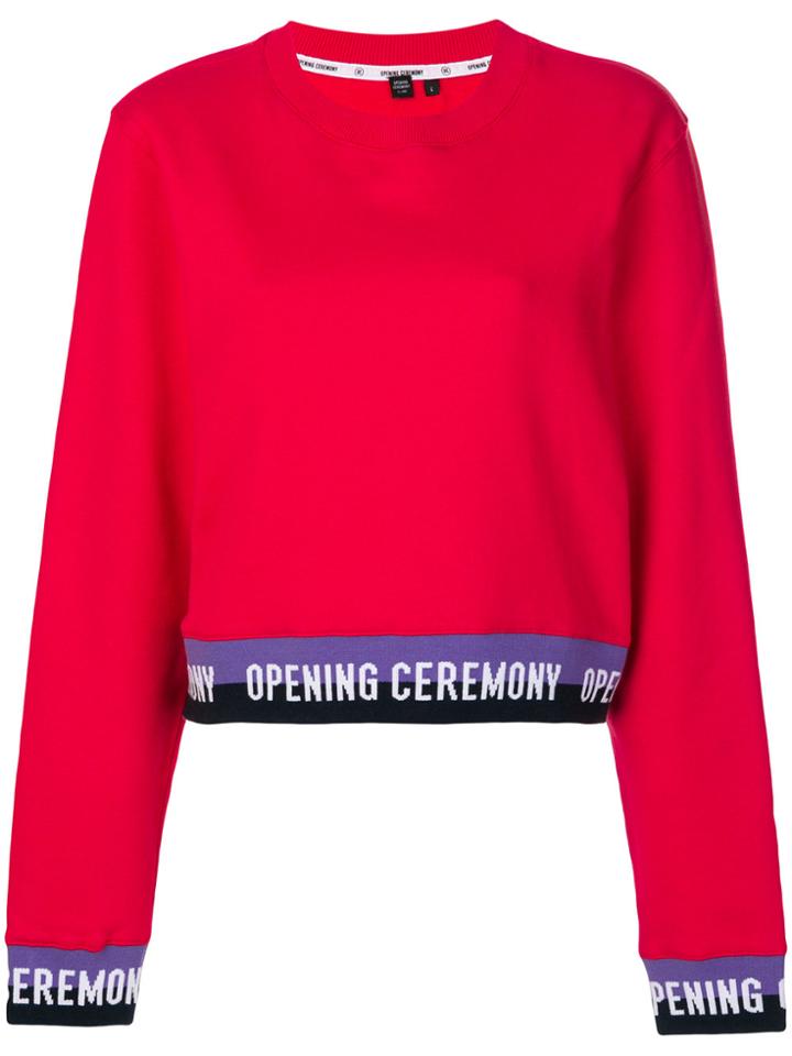 Opening Ceremony Logo Trim Sweatshirt - Red