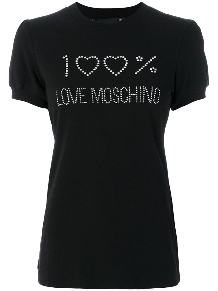 Love Moschino 100% Love T-shirt - Black