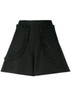 Red Valentino Studded Patch Shorts - Black
