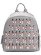 Mcm Bunny Ears Print Backpack - Grey