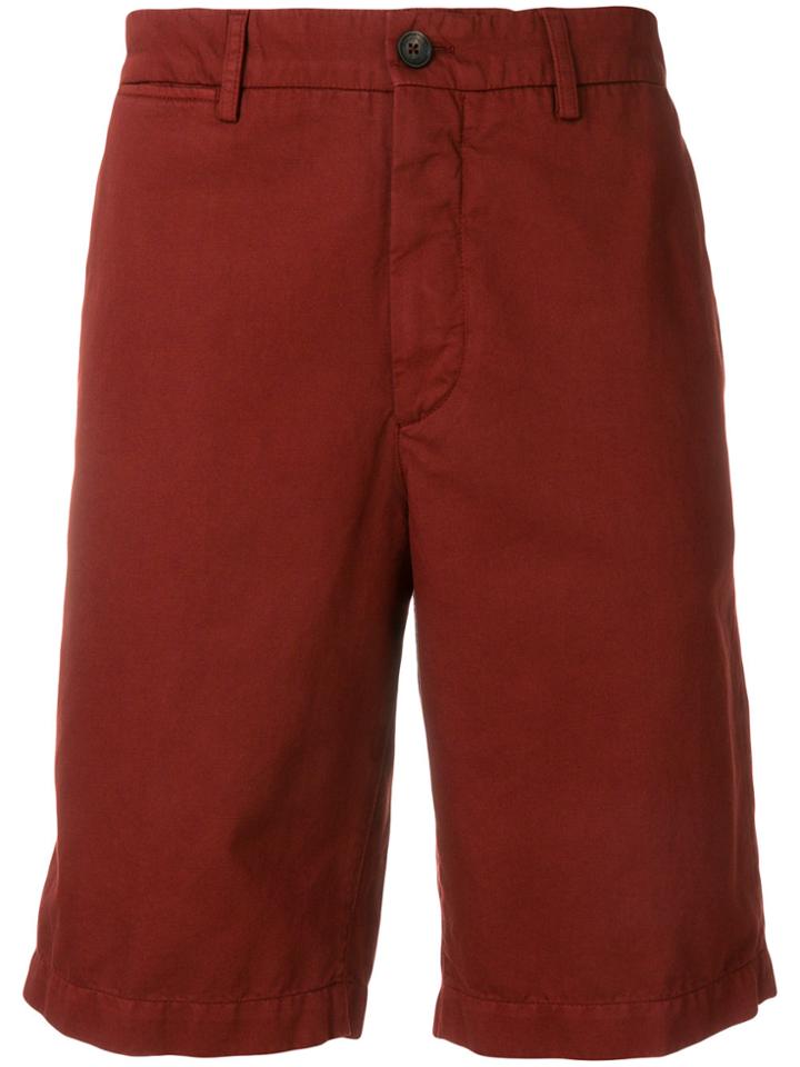 Ermenegildo Zegna Knee-length Fitted Shorts - Red