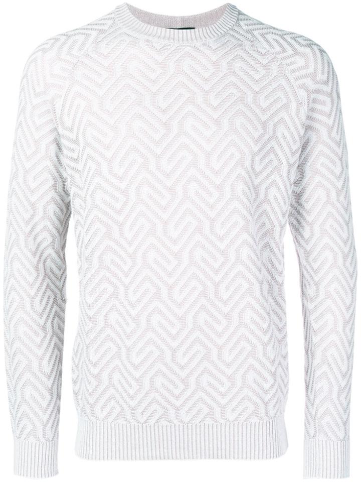Giorgio Armani Patterned Knit Jumper - Neutrals