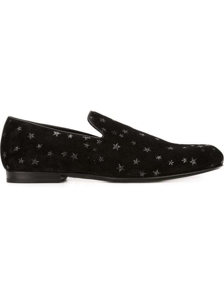 Jimmy Choo Sloane Slippers, Men's, Size: 41.5, Black, Chamois Leather/leather