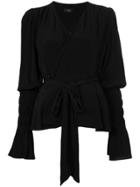 G.v.g.v. Wrap Blouse - Black